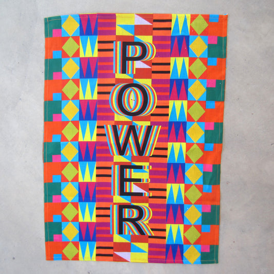 Jeffrey Gibson Tea Towel: POWER