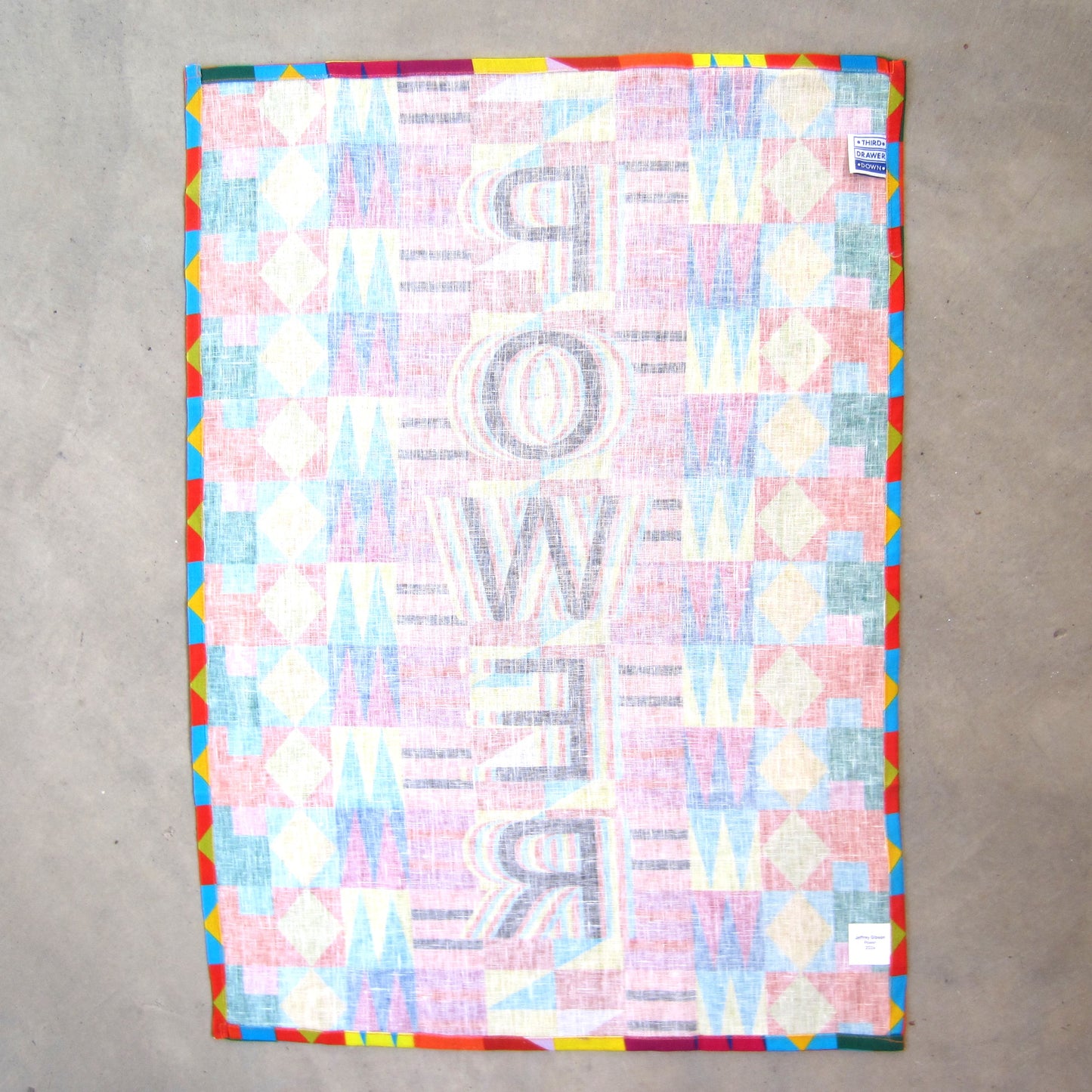 Jeffrey Gibson Tea Towel: POWER