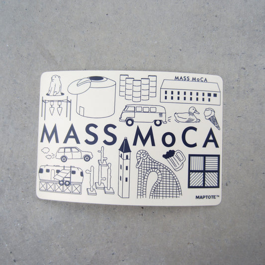 MASS MoCA Sticker: Cream Museum Icons