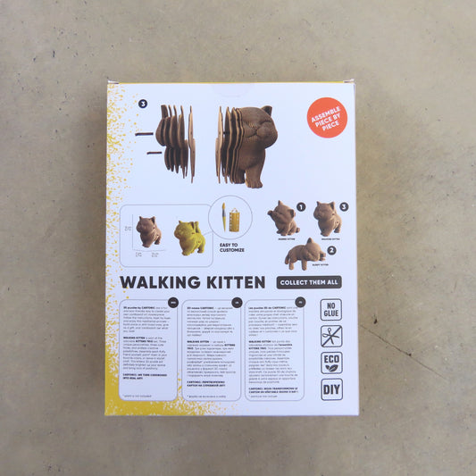 Walking Kitten Cartonic 3D Cardboard Puzzle