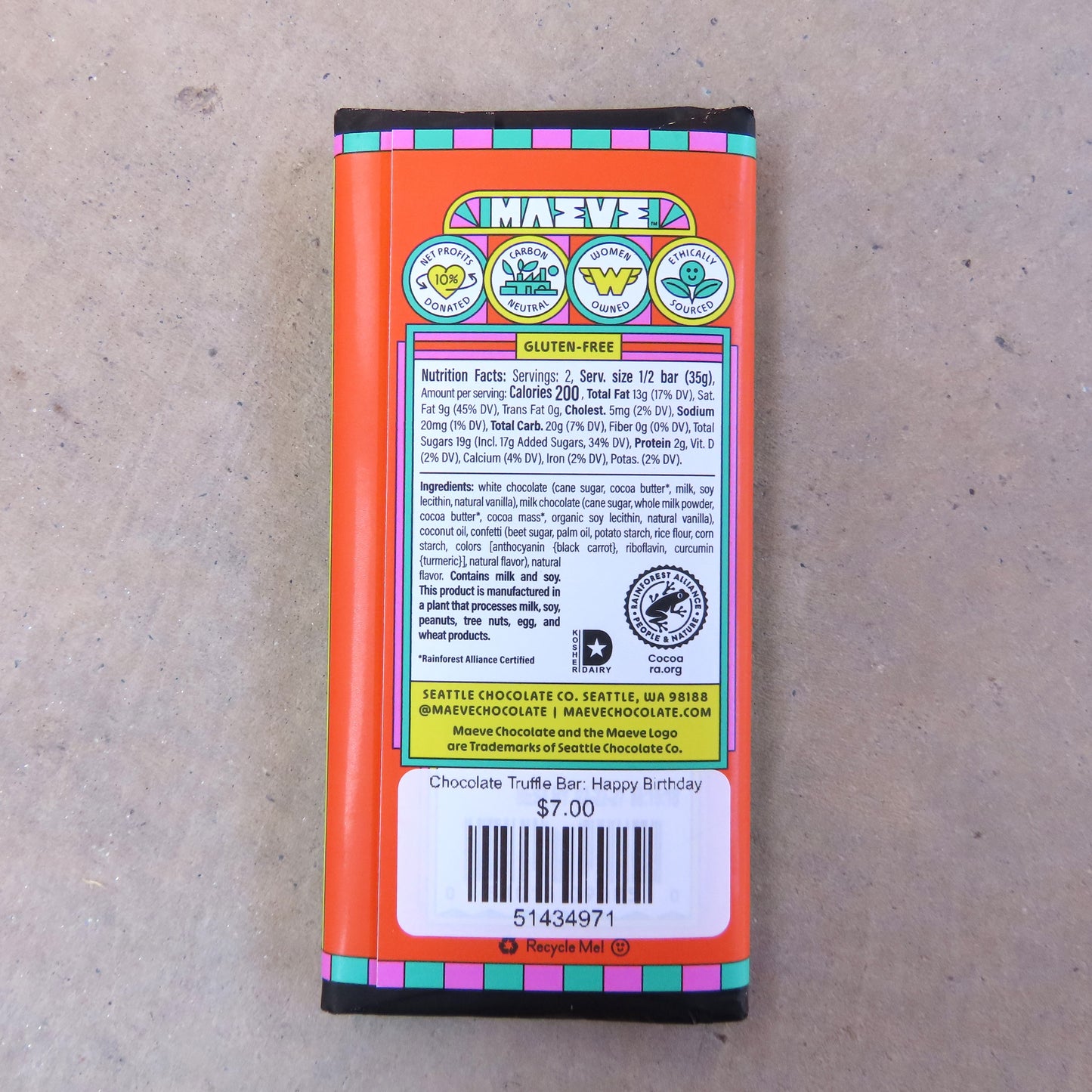 Chocolate Truffle Bar: Happy Birthday