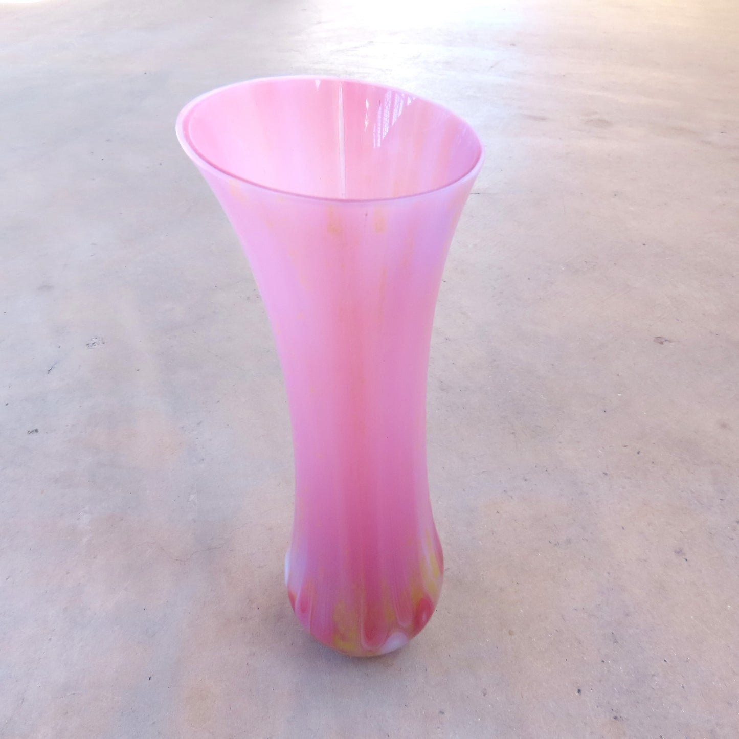 Fused Glass Vase: Large Pink Cell Pattern