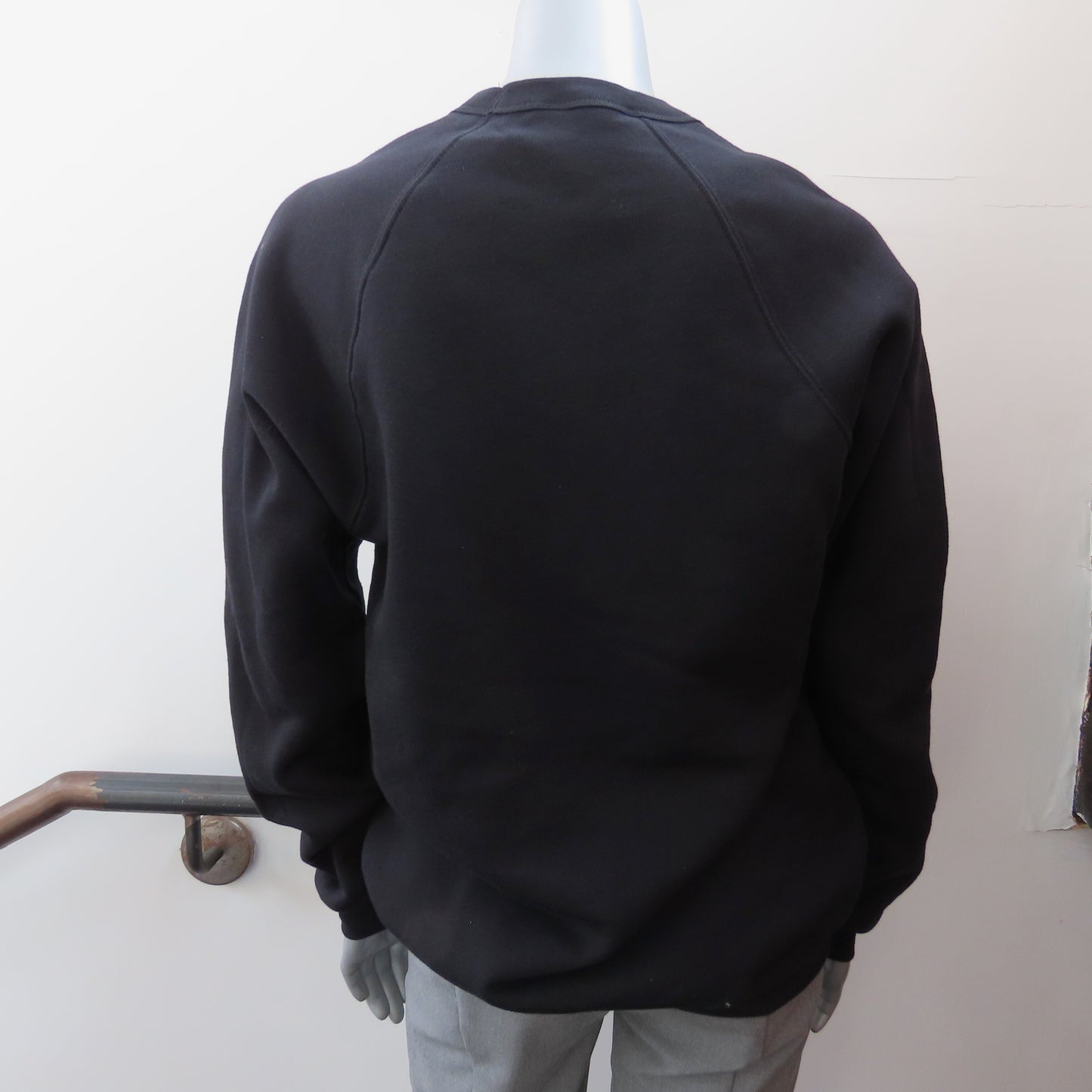 MASS MoCA Crew Neck Sweatshirt: Black with Multicolor Embroidery