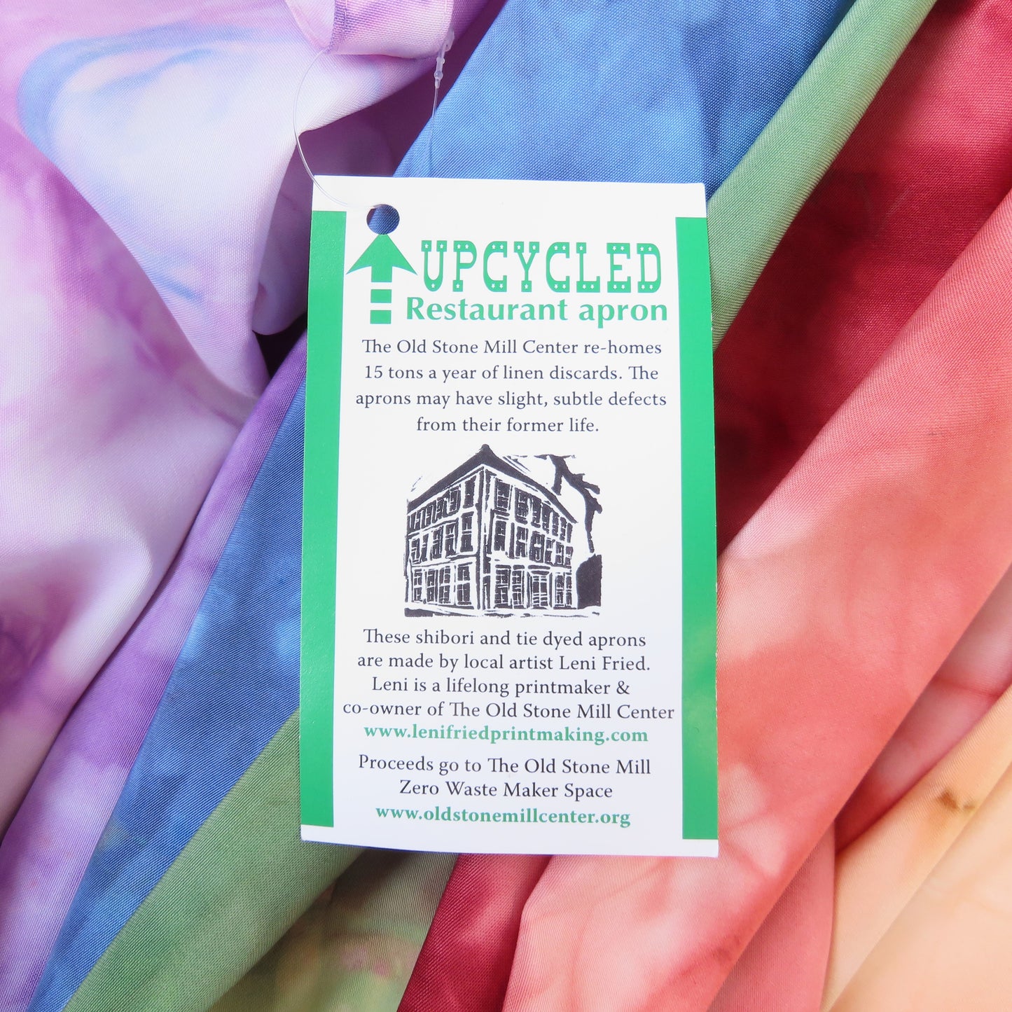 Upcycled Apron: Dark Blue Tie Dye