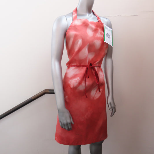 Upcycled Apron: Red Tie Dye