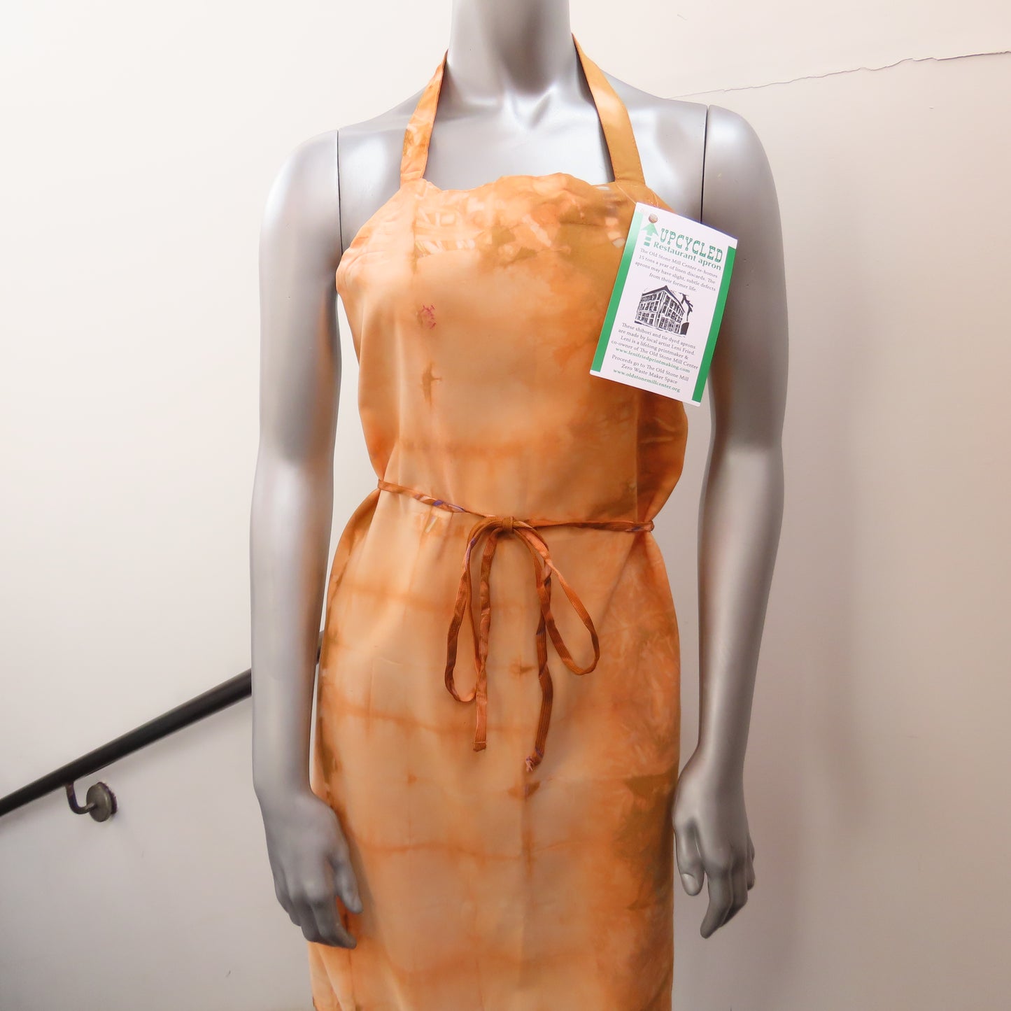 Upcycled Apron: Orange Tie Dye