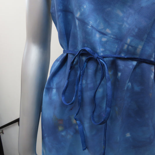 Upcycled Apron: Dark Blue Tie Dye