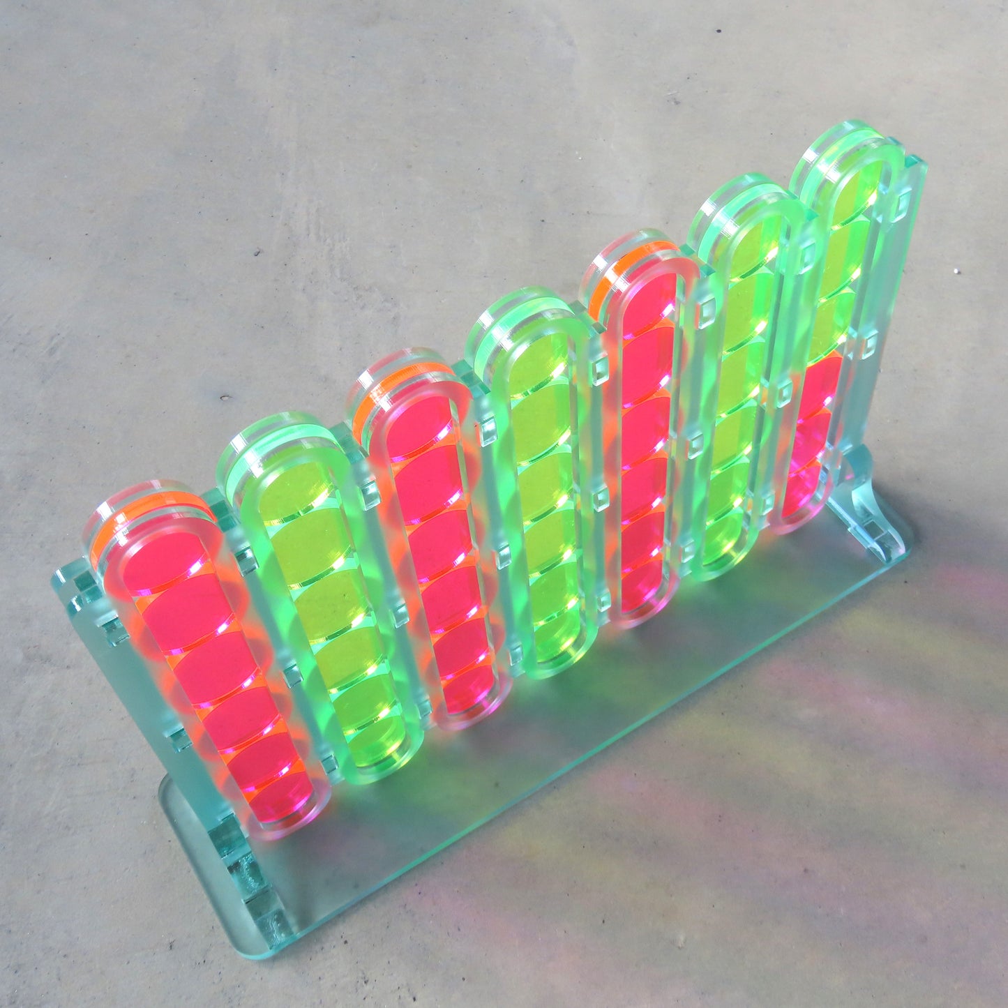 Acrylic Four In A Row Game: Pink and Yellow