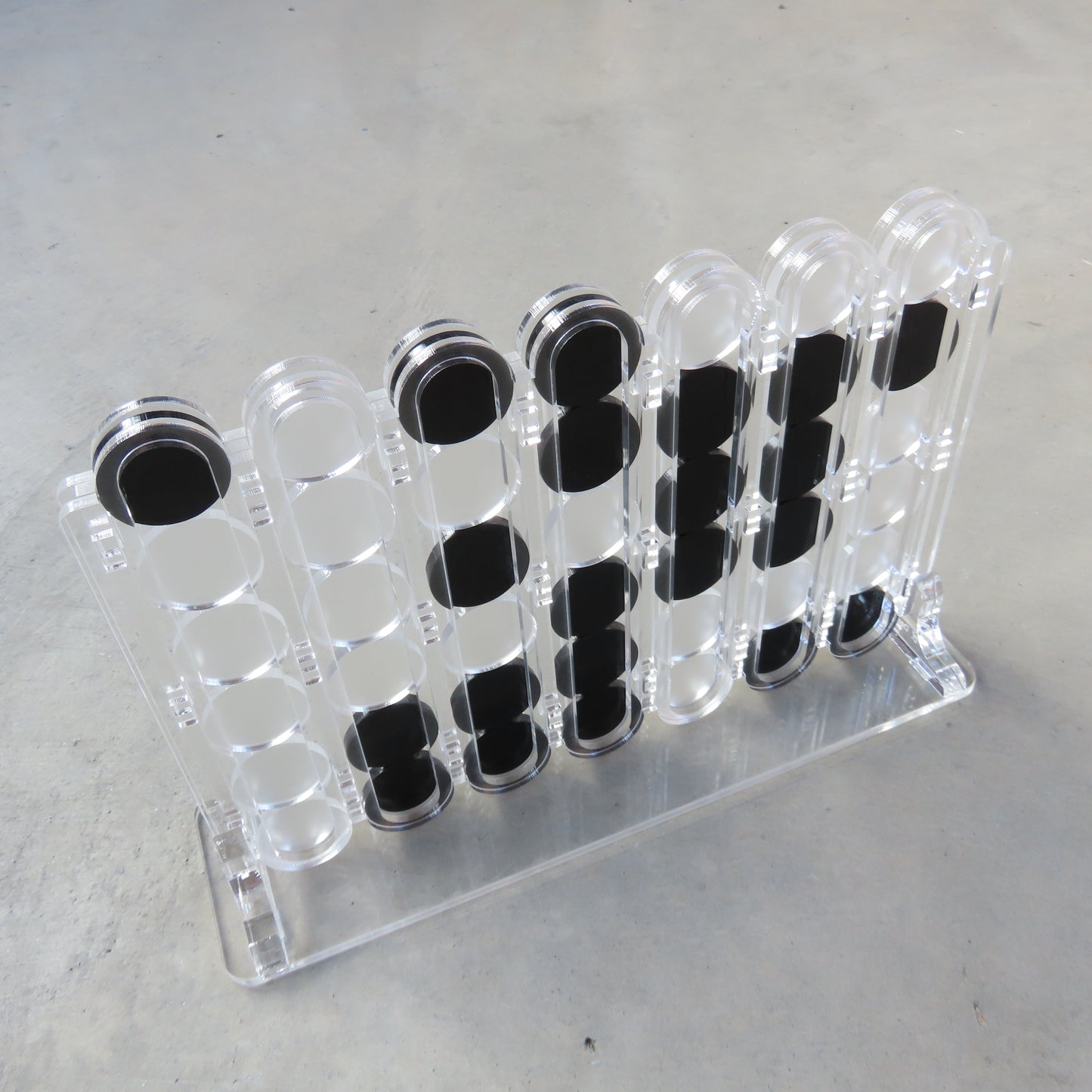 Acrylic Four In A Row Game: Black and White