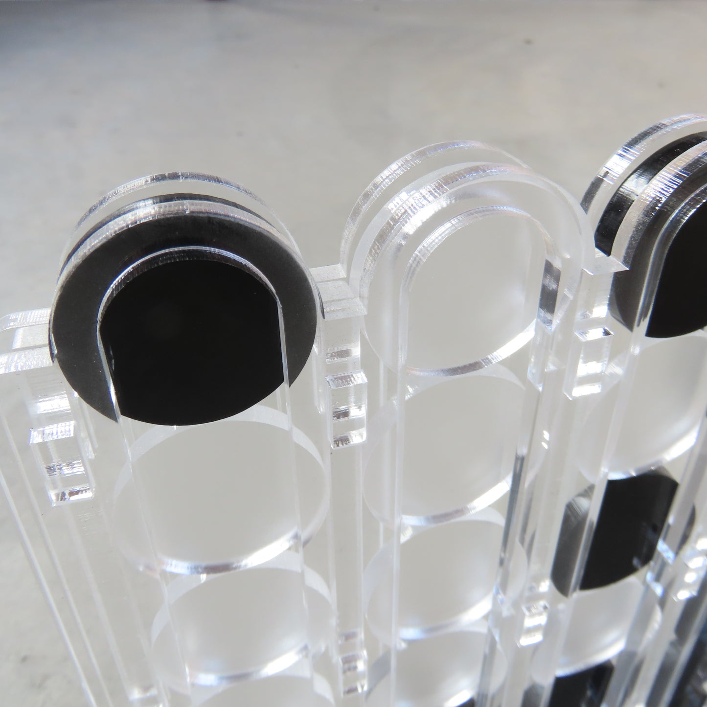 Acrylic Four In A Row Game: Black and White