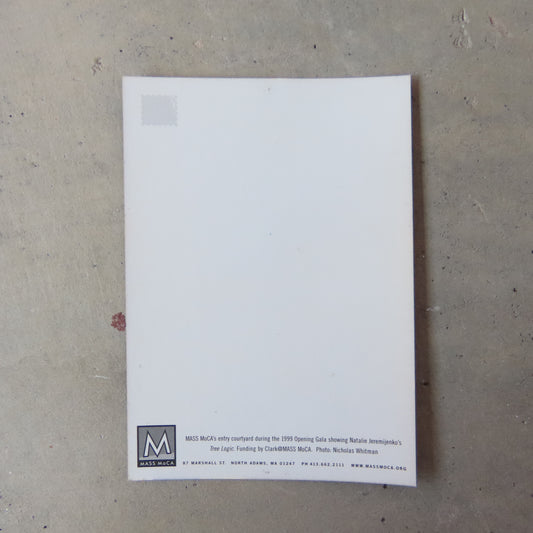 Vintage MASS MoCA Postcard: Entry Courtyard in 1999