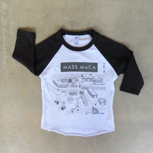 MASS MoCA Museum Map Baseball T-Shirt: Toddler