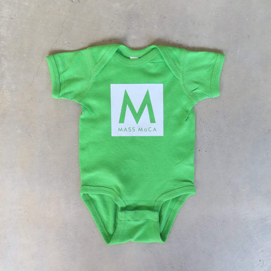 MASS MoCA Baby Romper: Apple Green