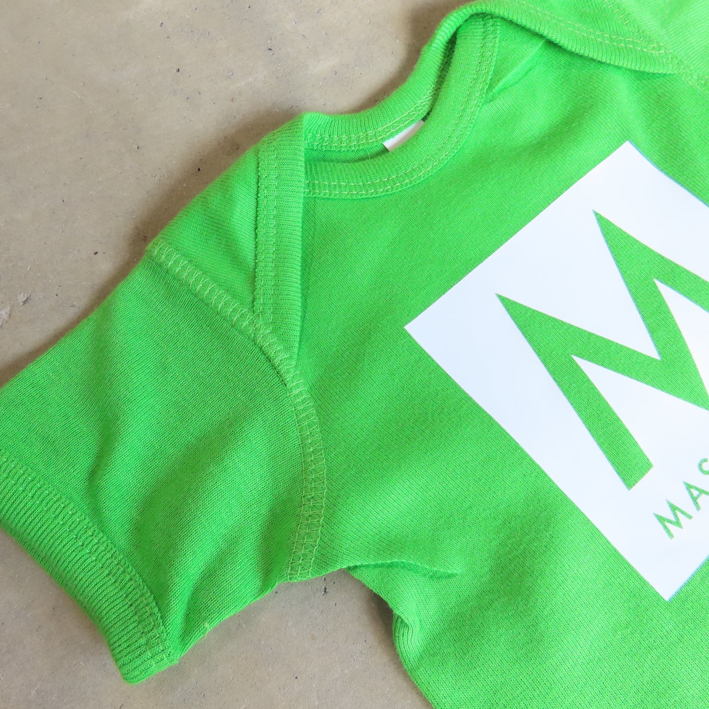 MASS MoCA Baby Romper: Apple Green