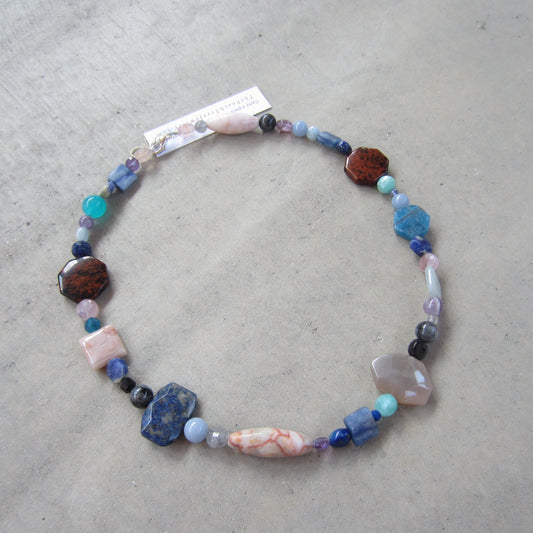 Multi Stone Crystal Collection Necklace for Focus and Drive
