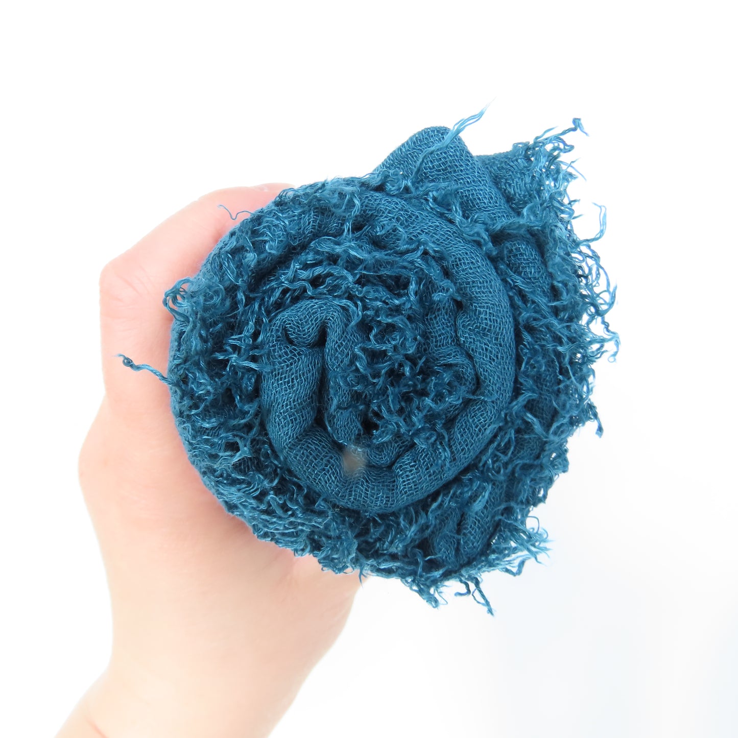 Cotton & Bamboo Gauze Shawl: Dark Cyan