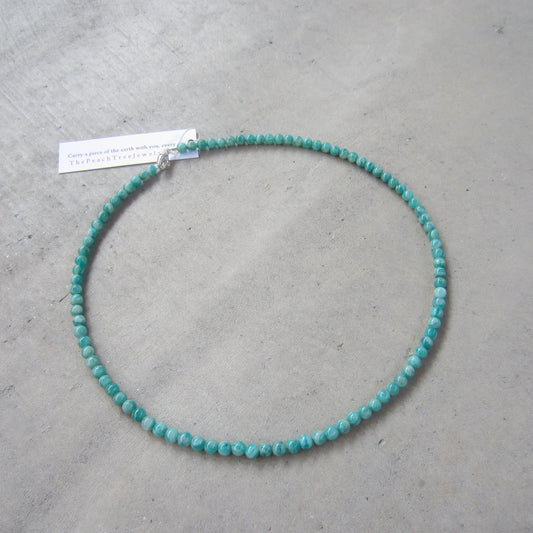 Tiny Stone Amazonite Necklace for Soothing Energy