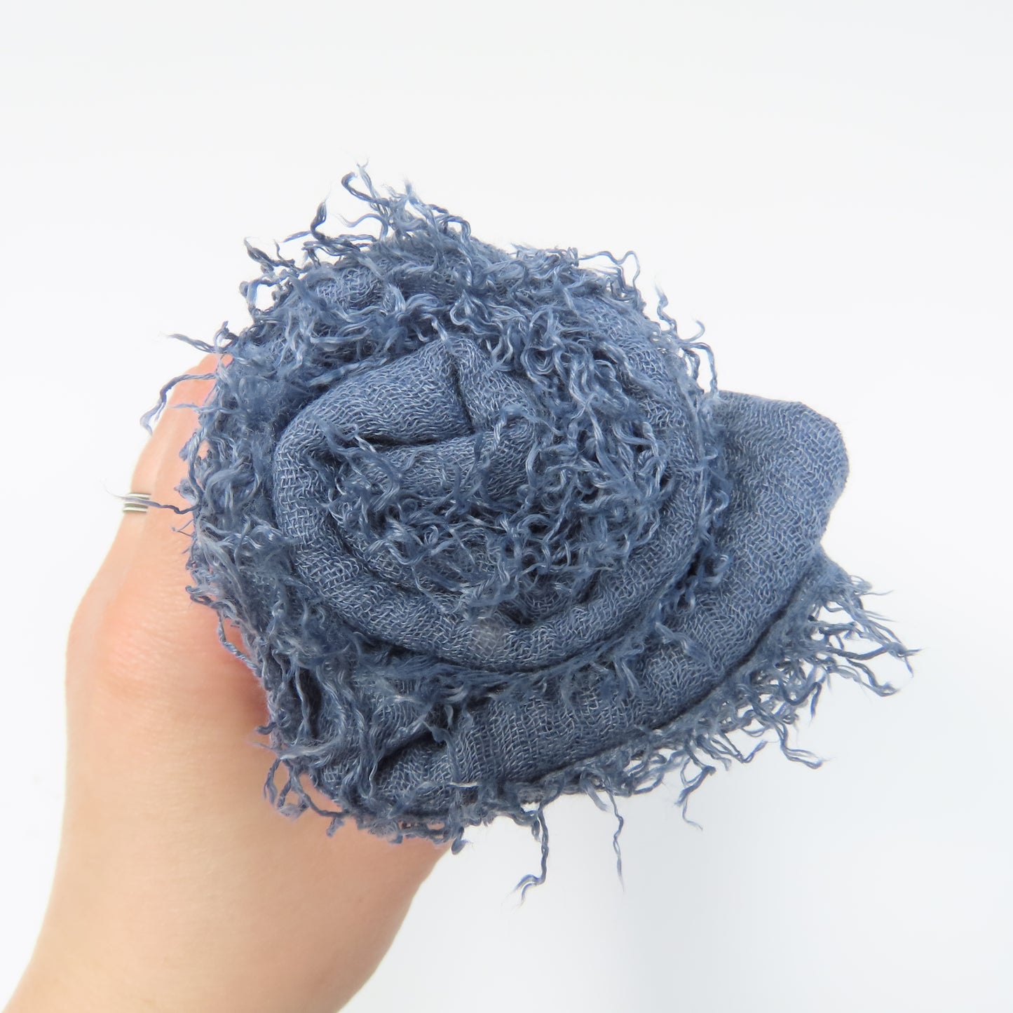 Cotton & Bamboo Gauze Shawl: Denim