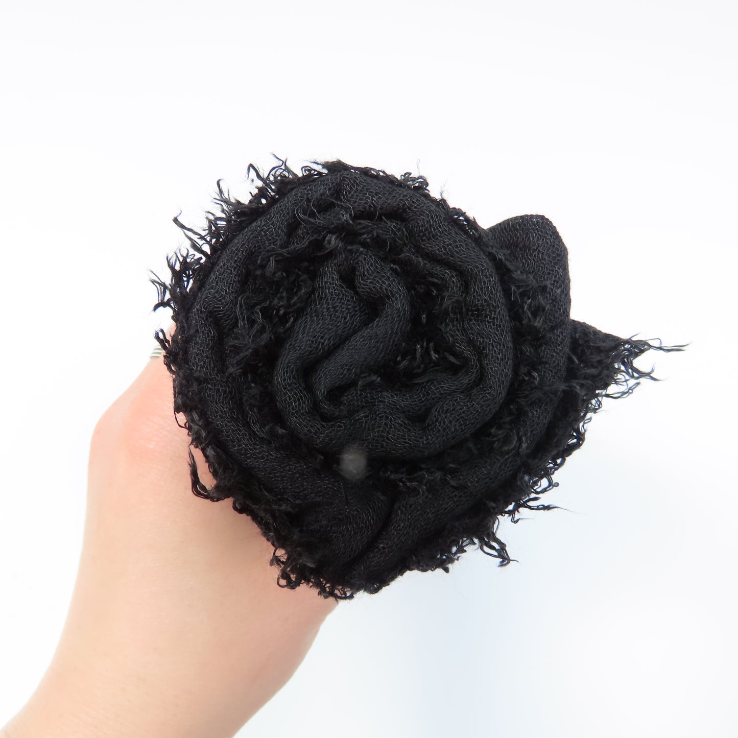 Cotton & Bamboo Gauze Shawl: Black