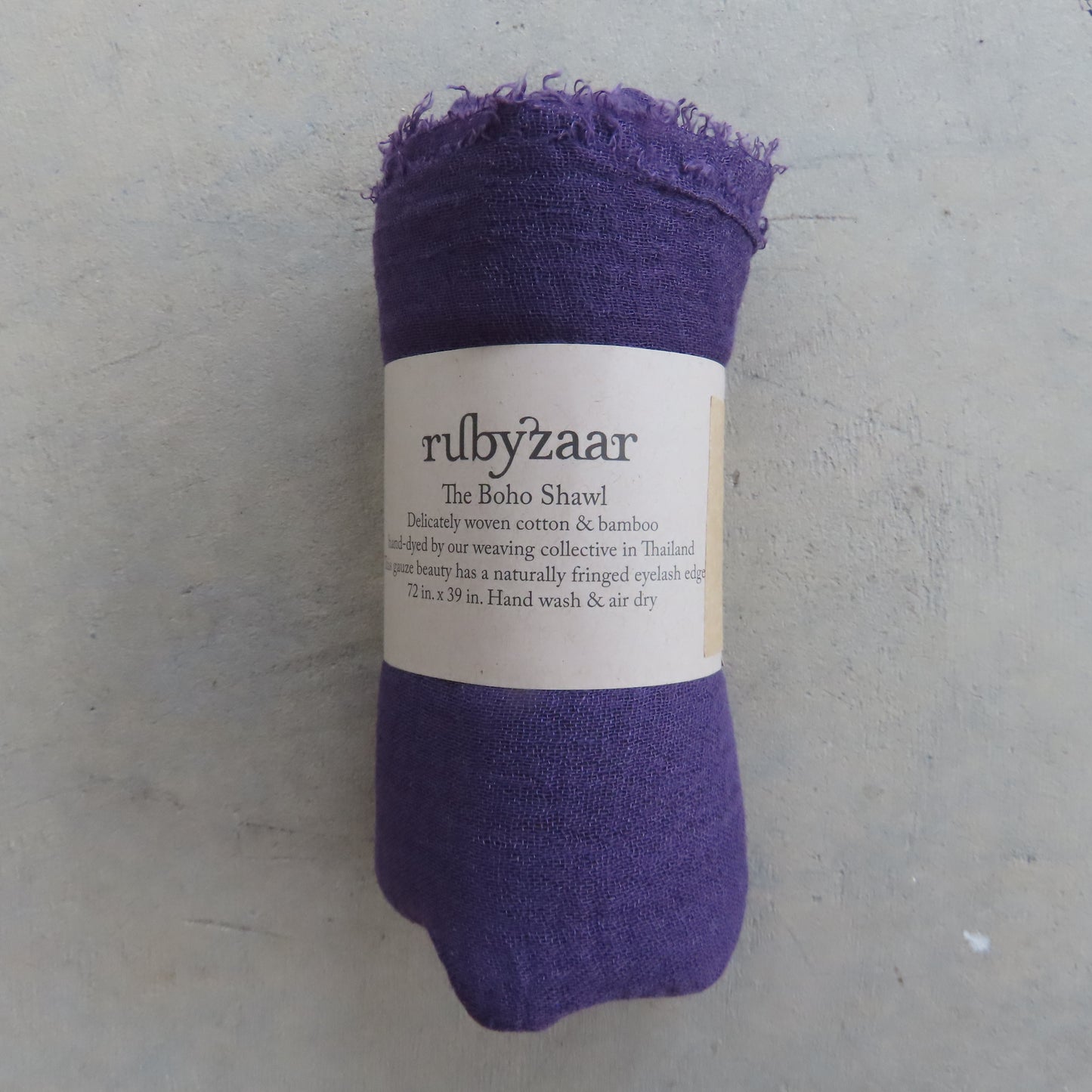 Cotton & Bamboo Gauze Shawl: Plum