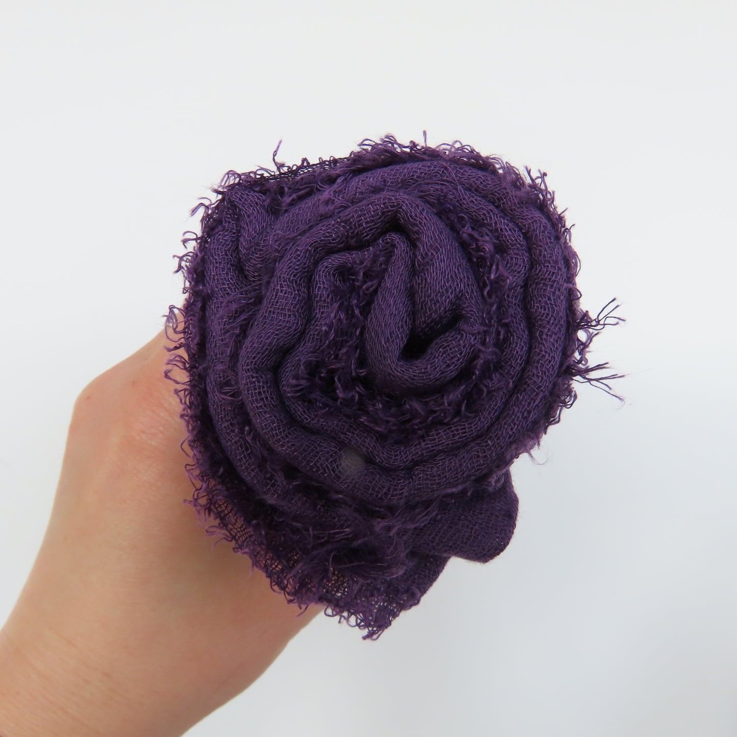 Cotton & Bamboo Gauze Shawl: Plum
