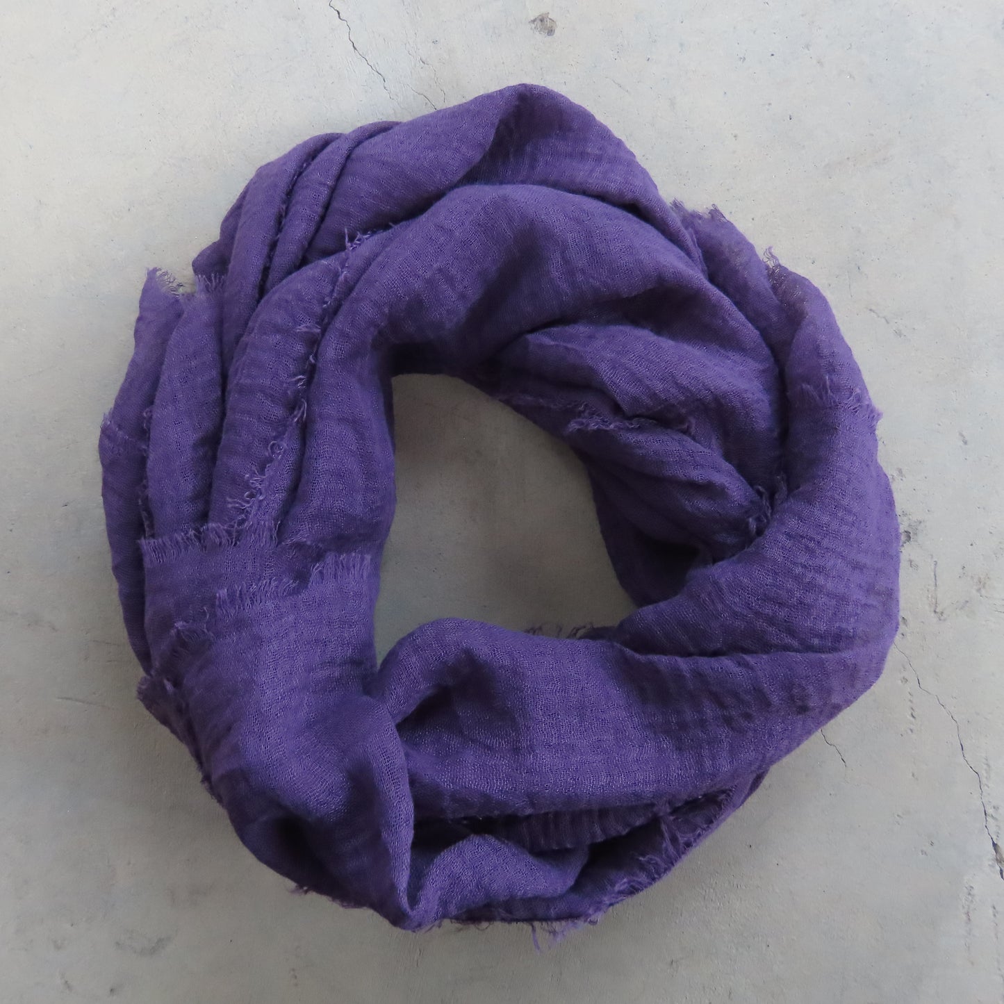 Cotton & Bamboo Gauze Shawl: Plum