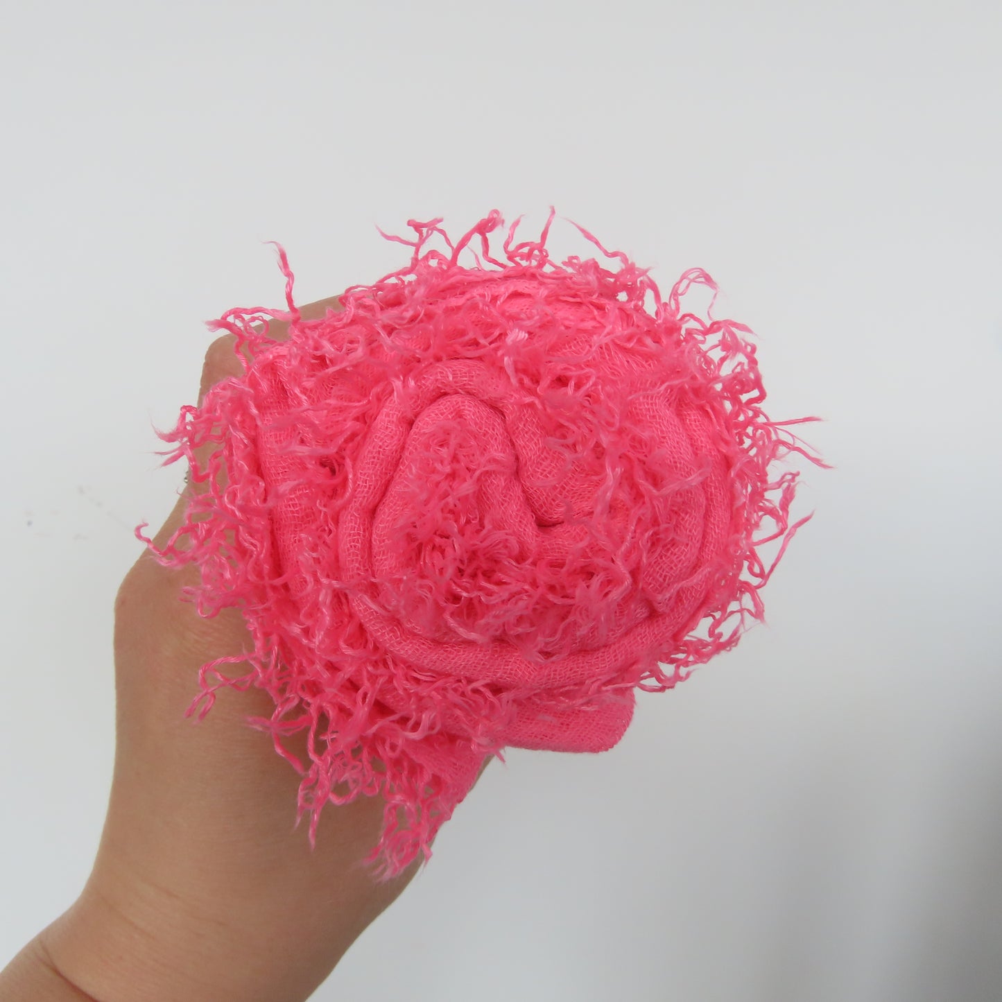 Cotton & Bamboo Gauze Shawl: Neon Pink