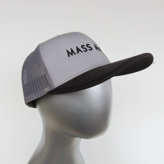 MASS MoCA Two-Tone Trucker Hat: Grey and Black