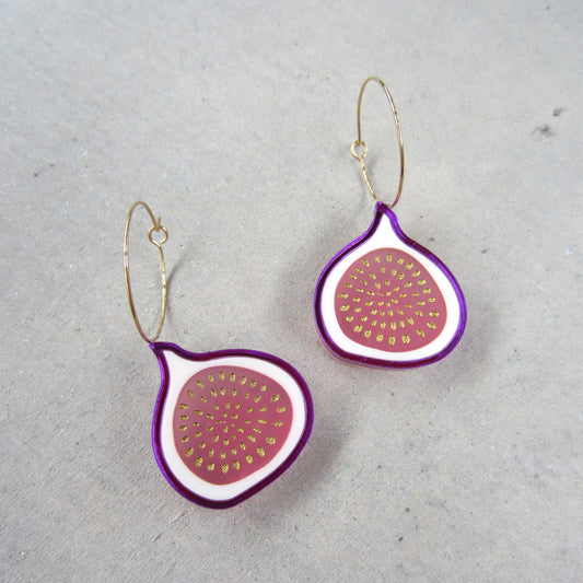 Fig Acrylic Earrings