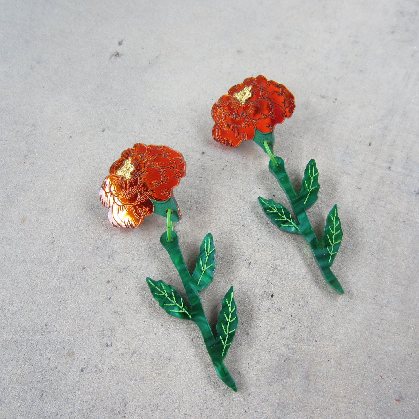 Marigold Acrylic Earrings
