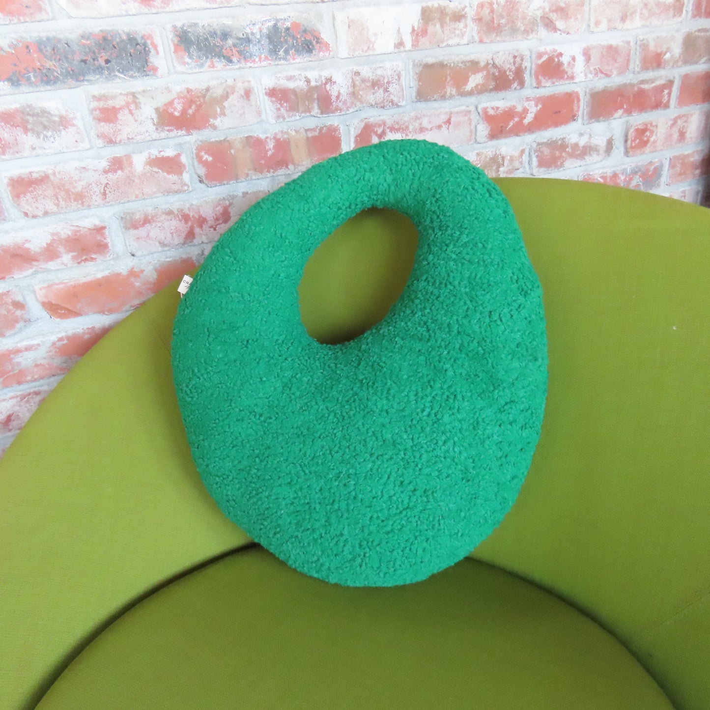 Amorphous Decorative Cushion: Emerald Green