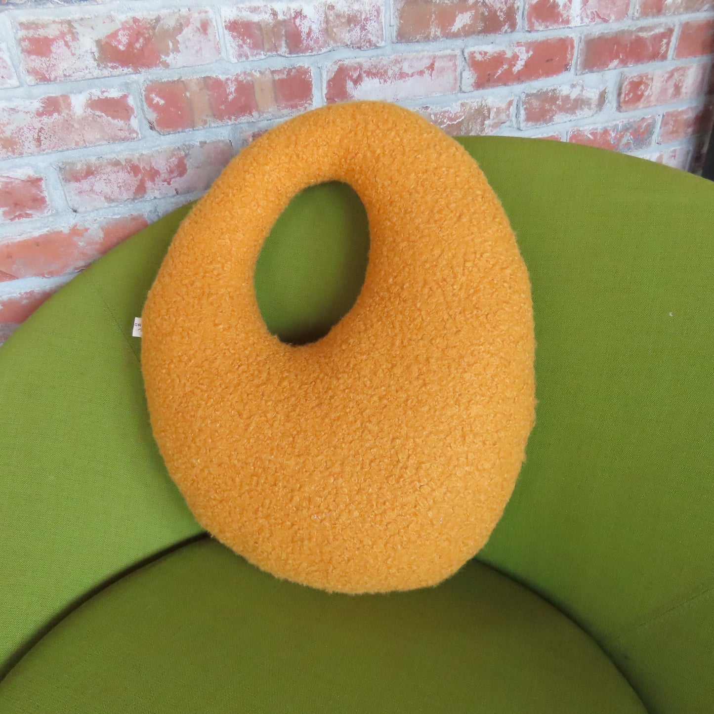 Amorphous Decorative Cushion: Mustard