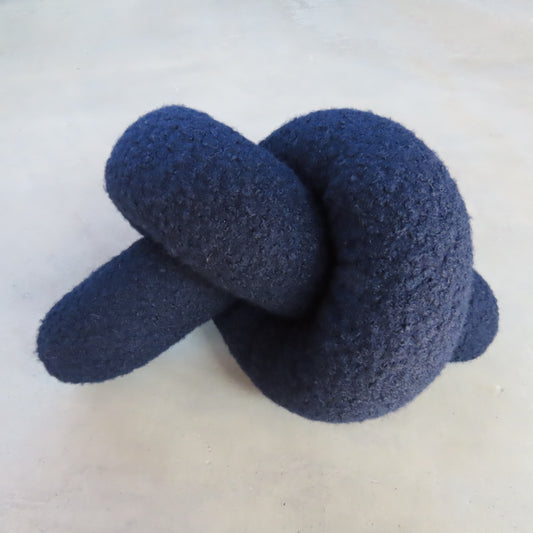 Knot Decorative Cushion: Navy Blue