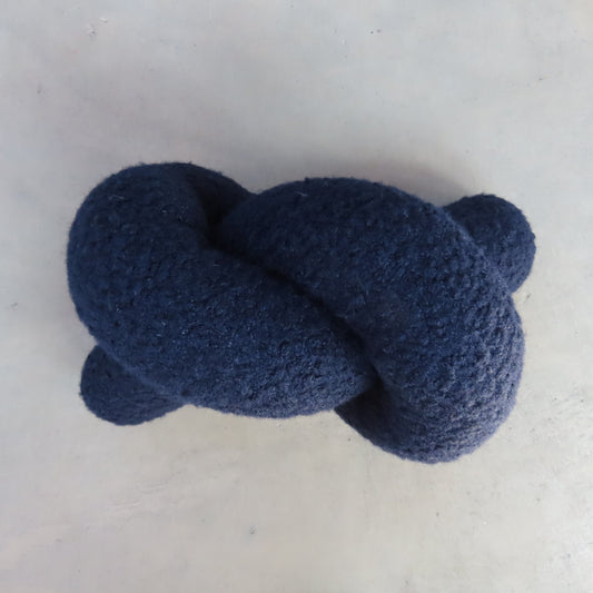 Knot Decorative Cushion: Navy Blue
