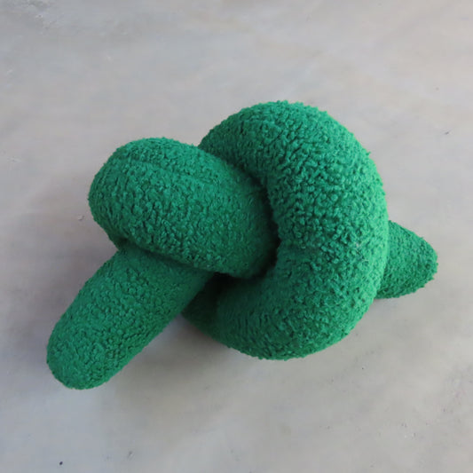 Knot Decorative Cushion: Emerald Green