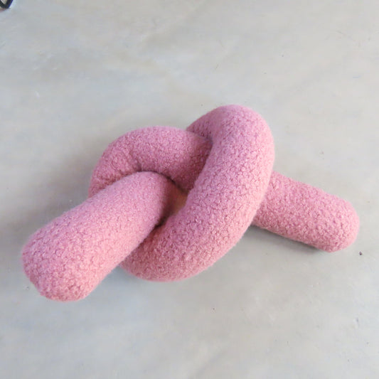 Knot Decorative Cushion: Ash Pink