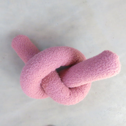 Knot Decorative Cushion: Ash Pink