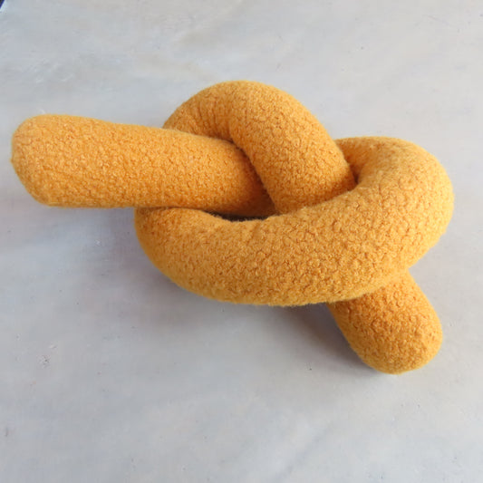 Knot Decorative Cushion: Mustard