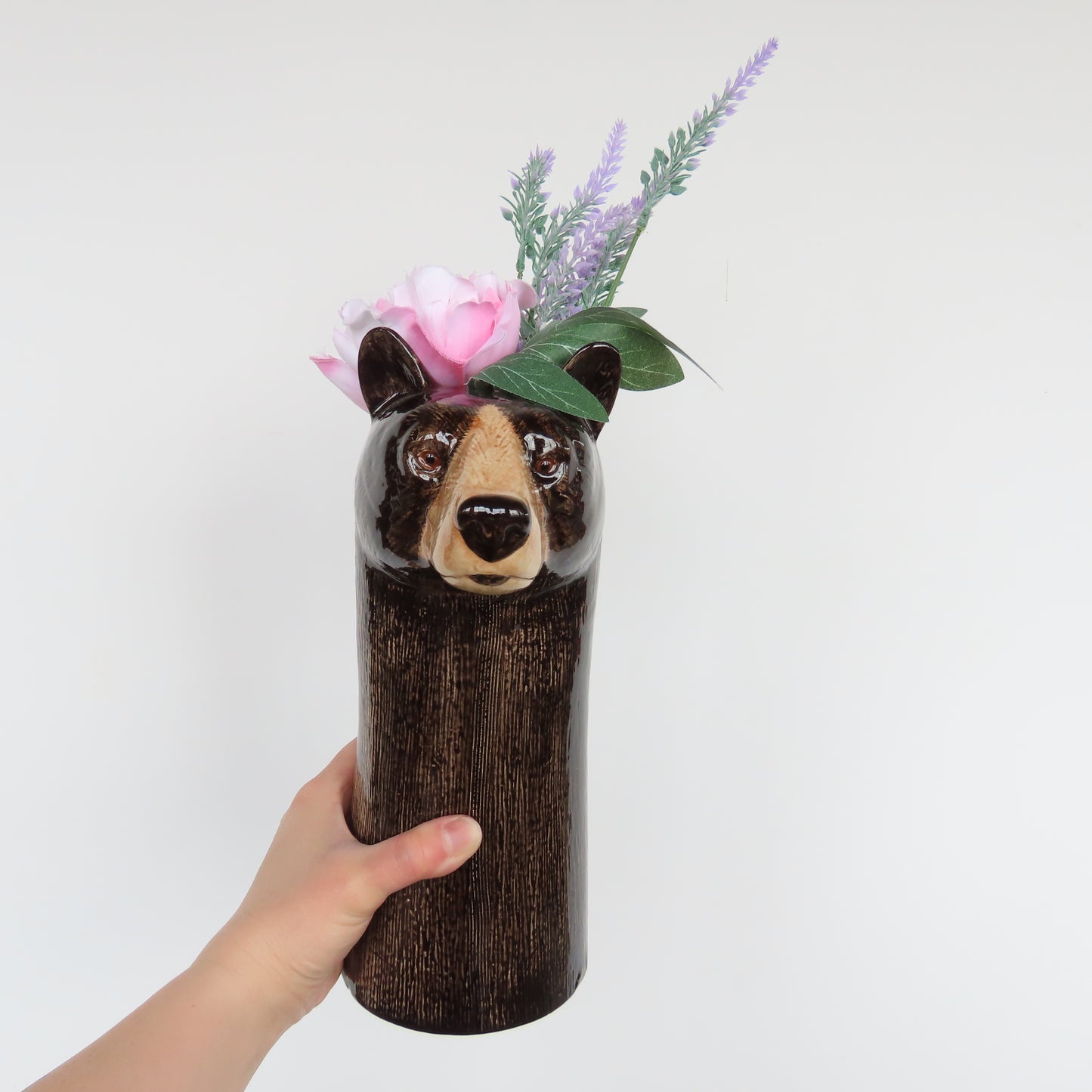 Flower Vase: Black Bear
