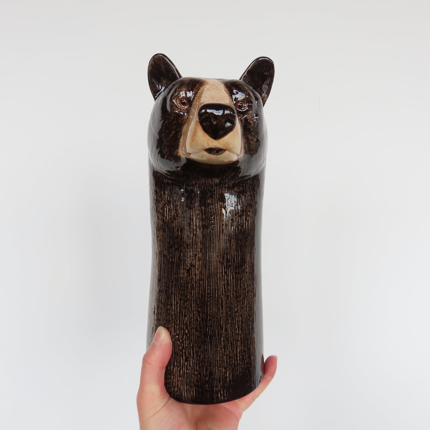 Flower Vase: Black Bear