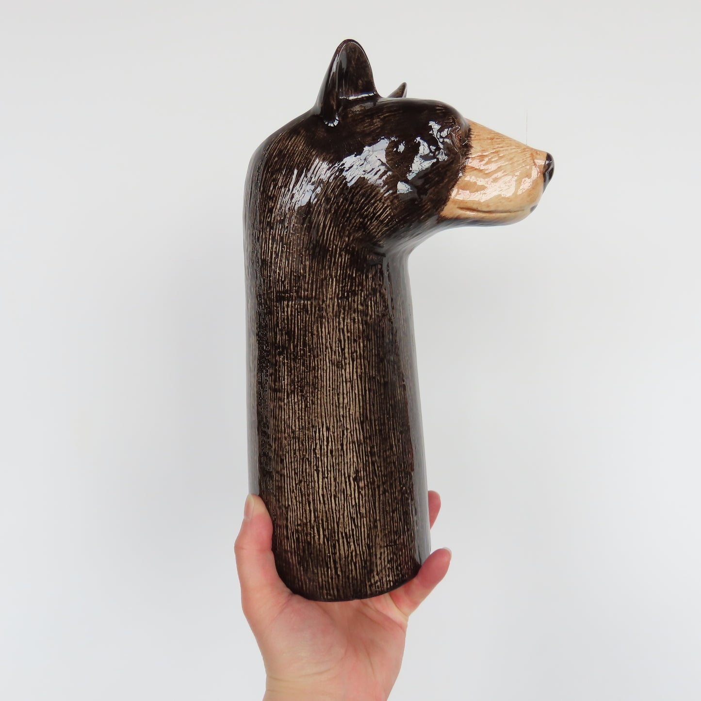 Flower Vase: Black Bear