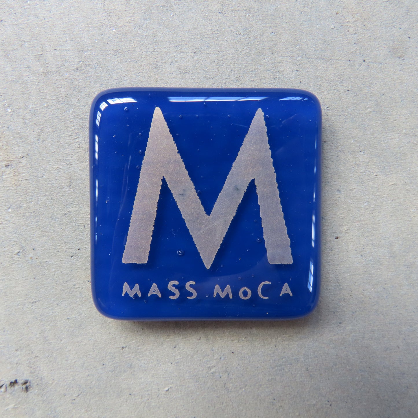 MASS MoCA Glass Magnet: Indigo and Gold