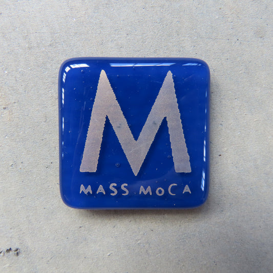 MASS MoCA Glass Magnet: Indigo and Gold