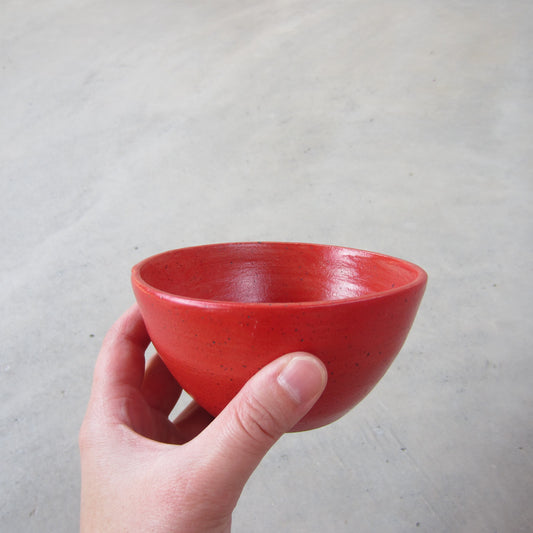 Speckled Stoneware Mini Bowl: Red