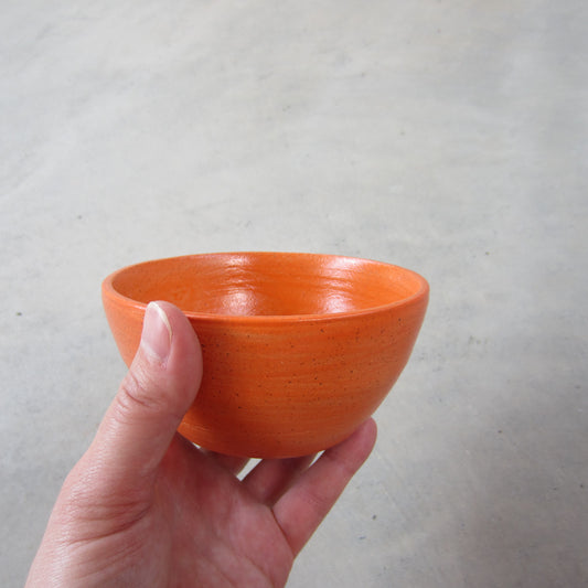 Speckled Stoneware Mini Bowl: Orange