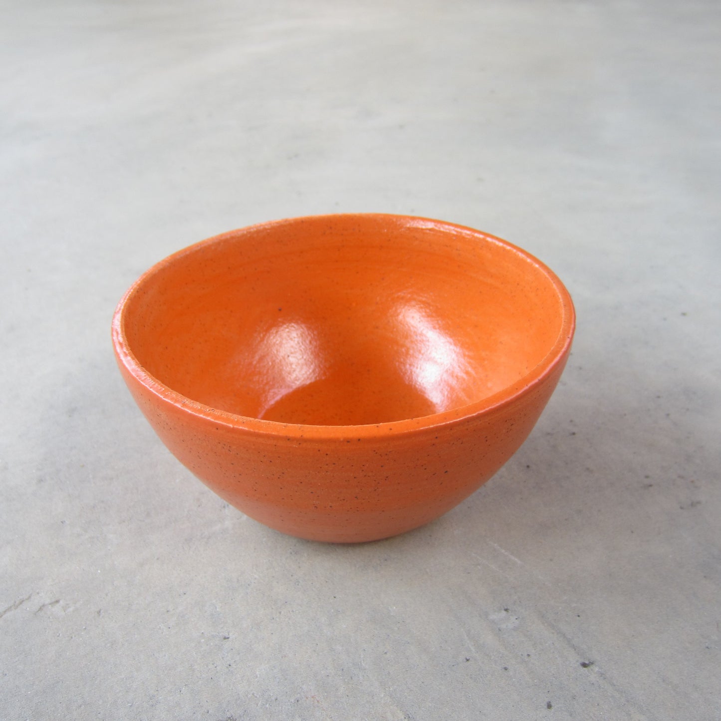 Speckled Stoneware Mini Bowl: Orange
