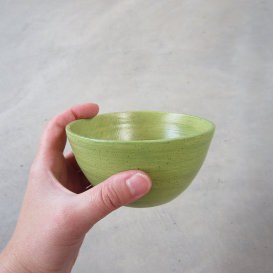 Speckled Stoneware Mini Bowl: Avocado Green