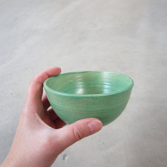 Speckled Stoneware Mini Bowl: Green