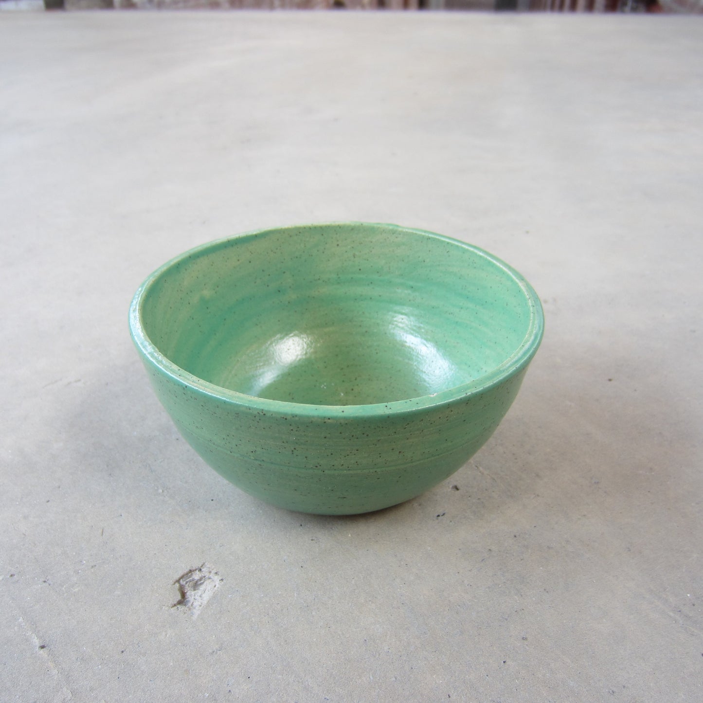 Speckled Stoneware Mini Bowl: Green
