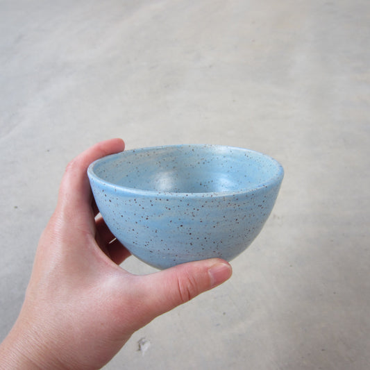 Speckled Stoneware Mini Bowl: Pale Blue